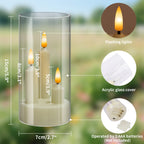 Photophore conique bougies LED 3 en 1