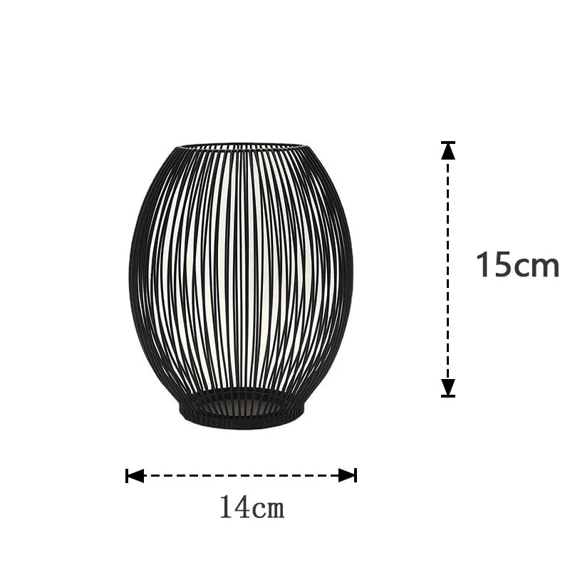 Photophore lanterne en fer noir