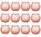 Lot de photophores en verre coloré