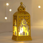 Mini lanterne LED lune islamique en métal