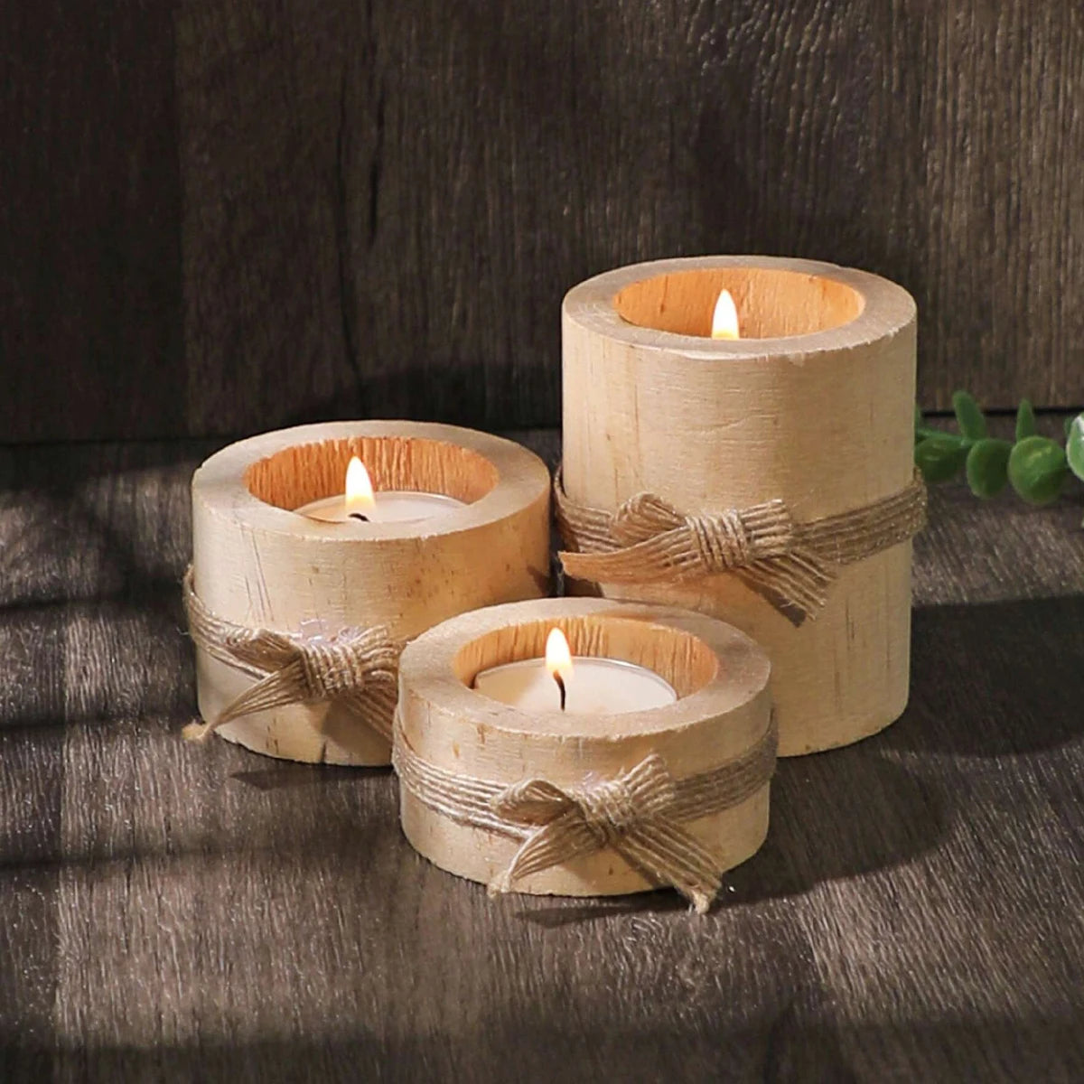 Photophore en bois