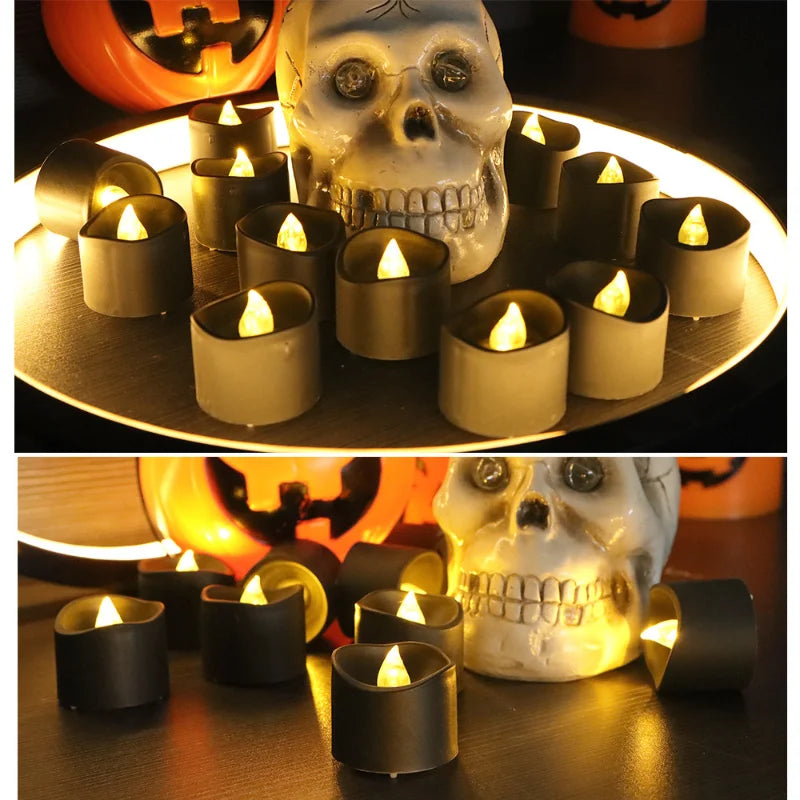Lot de bougies LED design noir