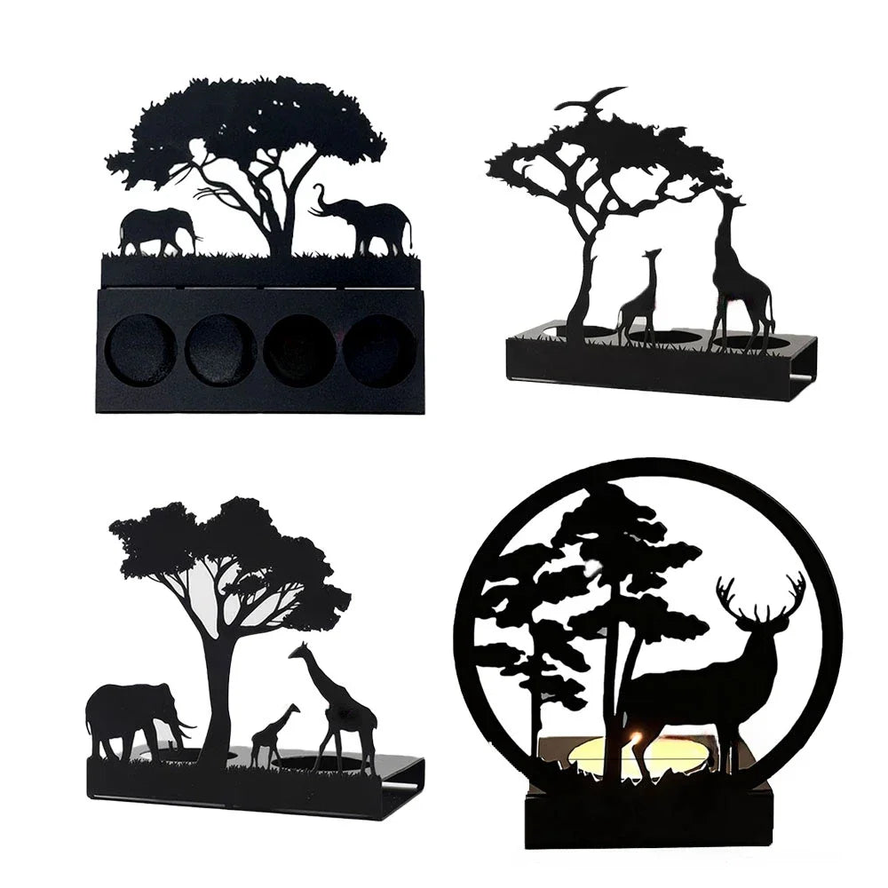 Photophore avec animaux 3D
