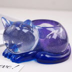 Moule en silicone pour photophore en résine en forme de chat endormi