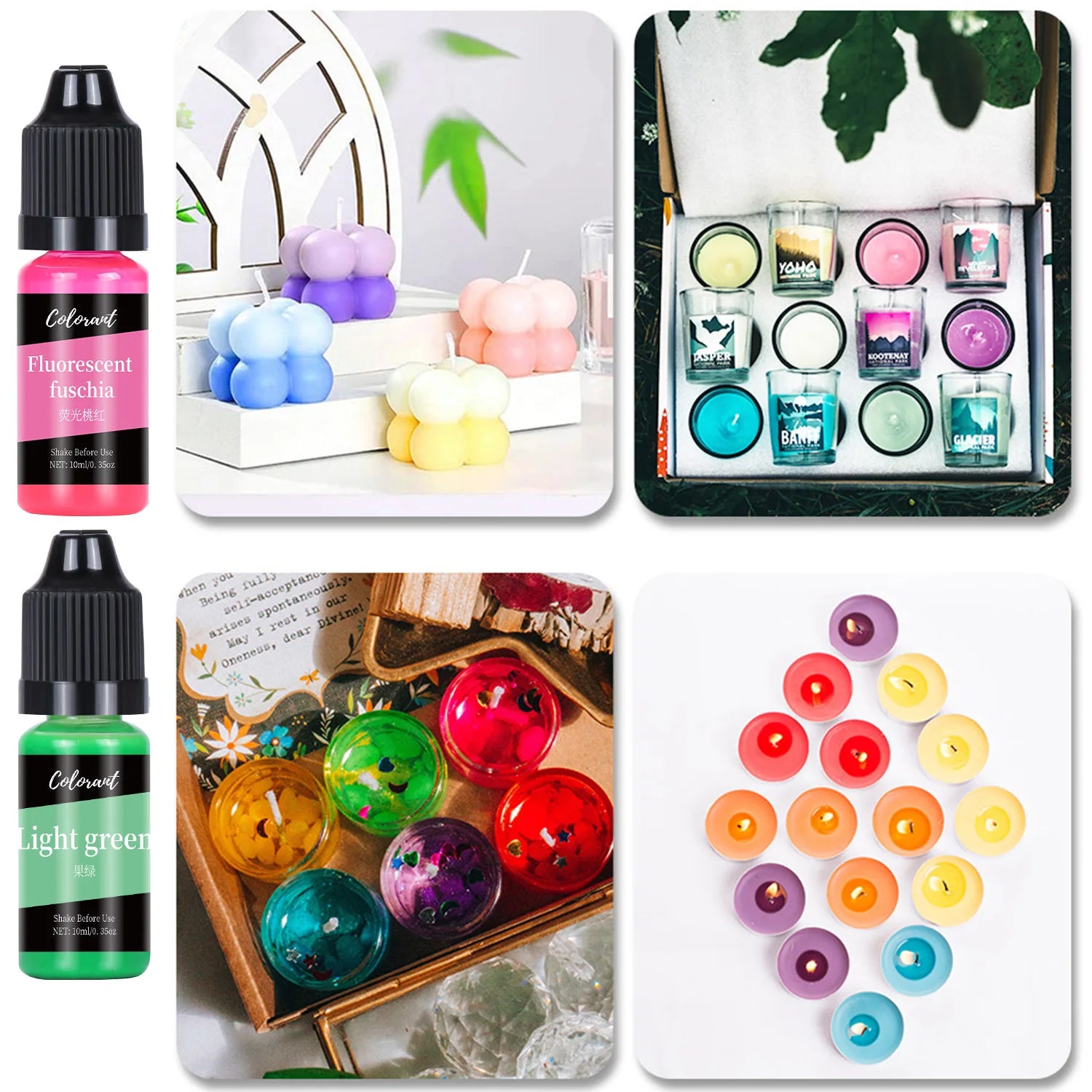 Lot de colorants pour bougies