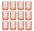 Lot de photophores en verre coloré