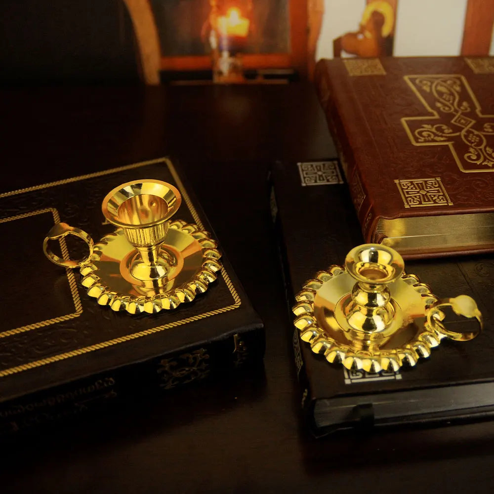 Bougeoir doré orthodoxe