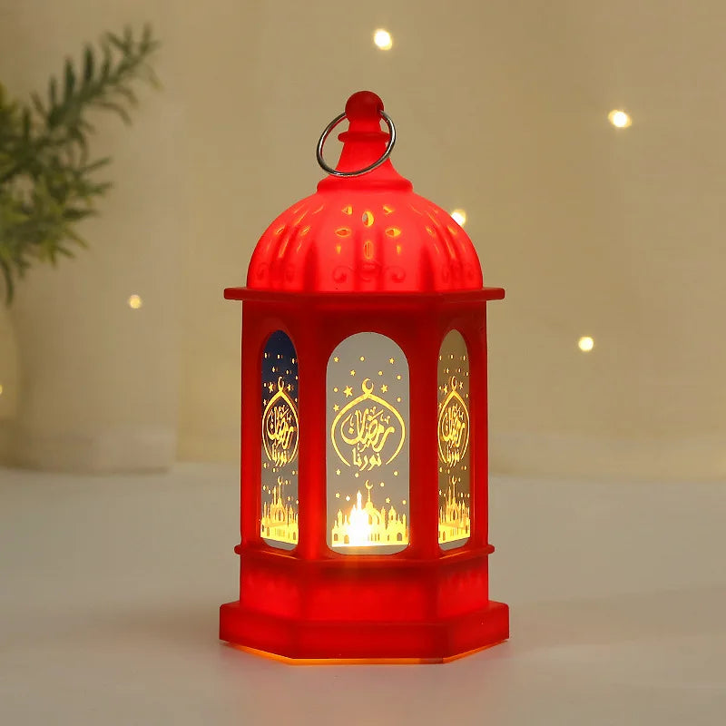 Lanterne en métal islamique LED décoration Aid