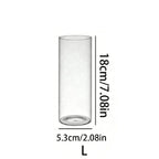 Photophore cylindrique en verre transparent