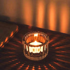 Lot de photophore en verre transparent