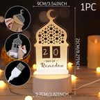 Photophore en métal lune calendrier Ramadan