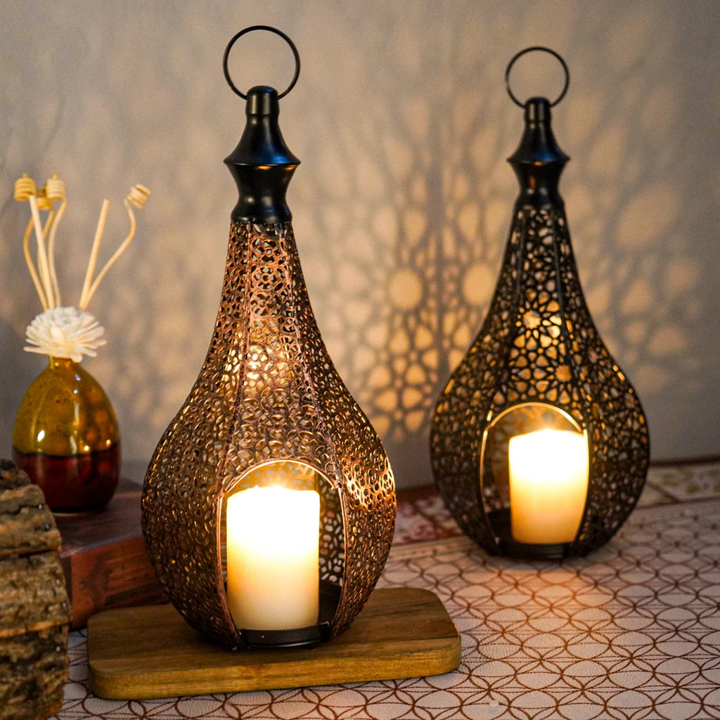 Lanterne en métal design arabe