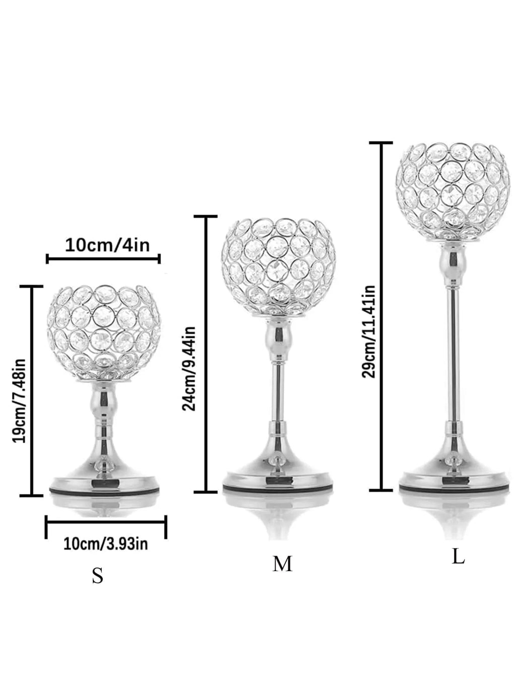 Photophore en cristal et métal