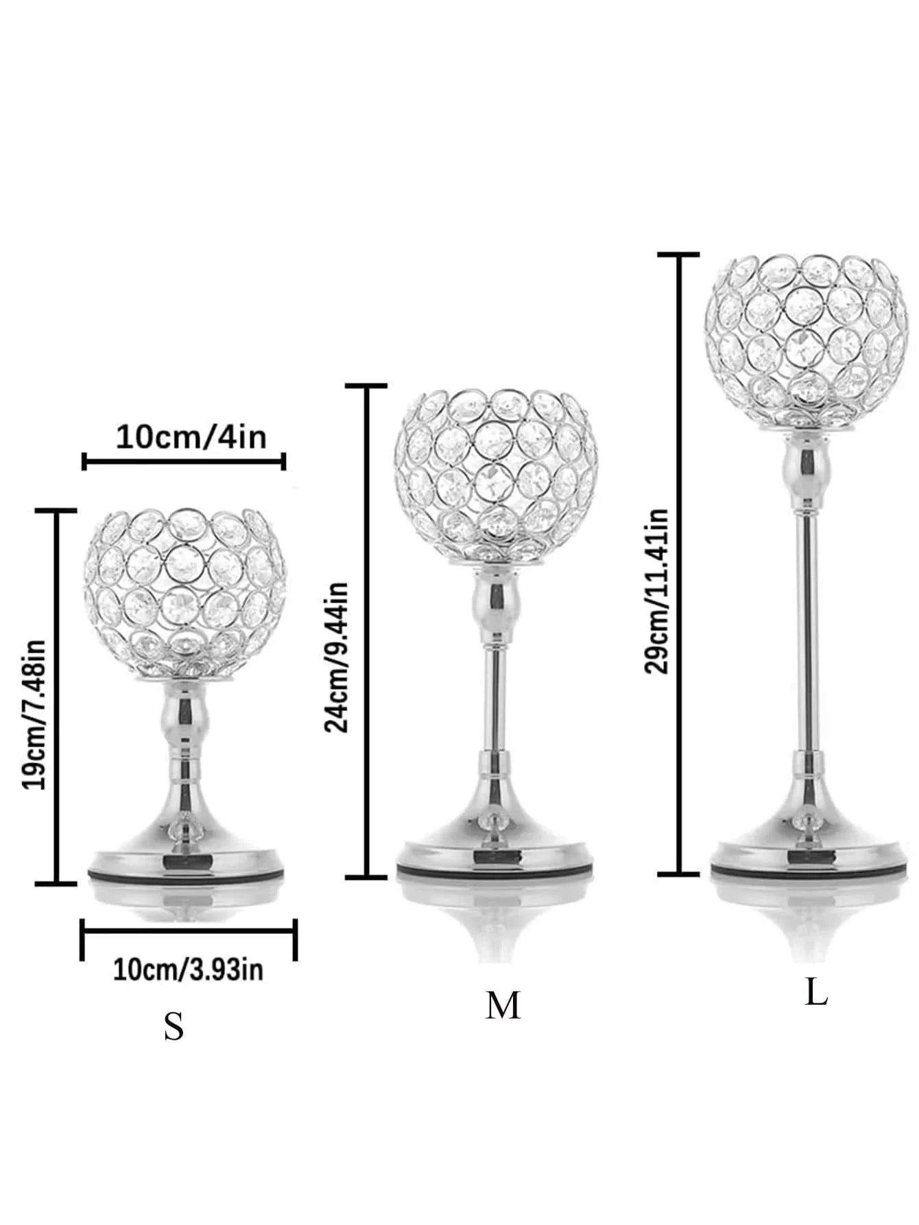 Photophore en cristal et métal