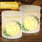 Lot d'étiquettes pour photophore anniversaire