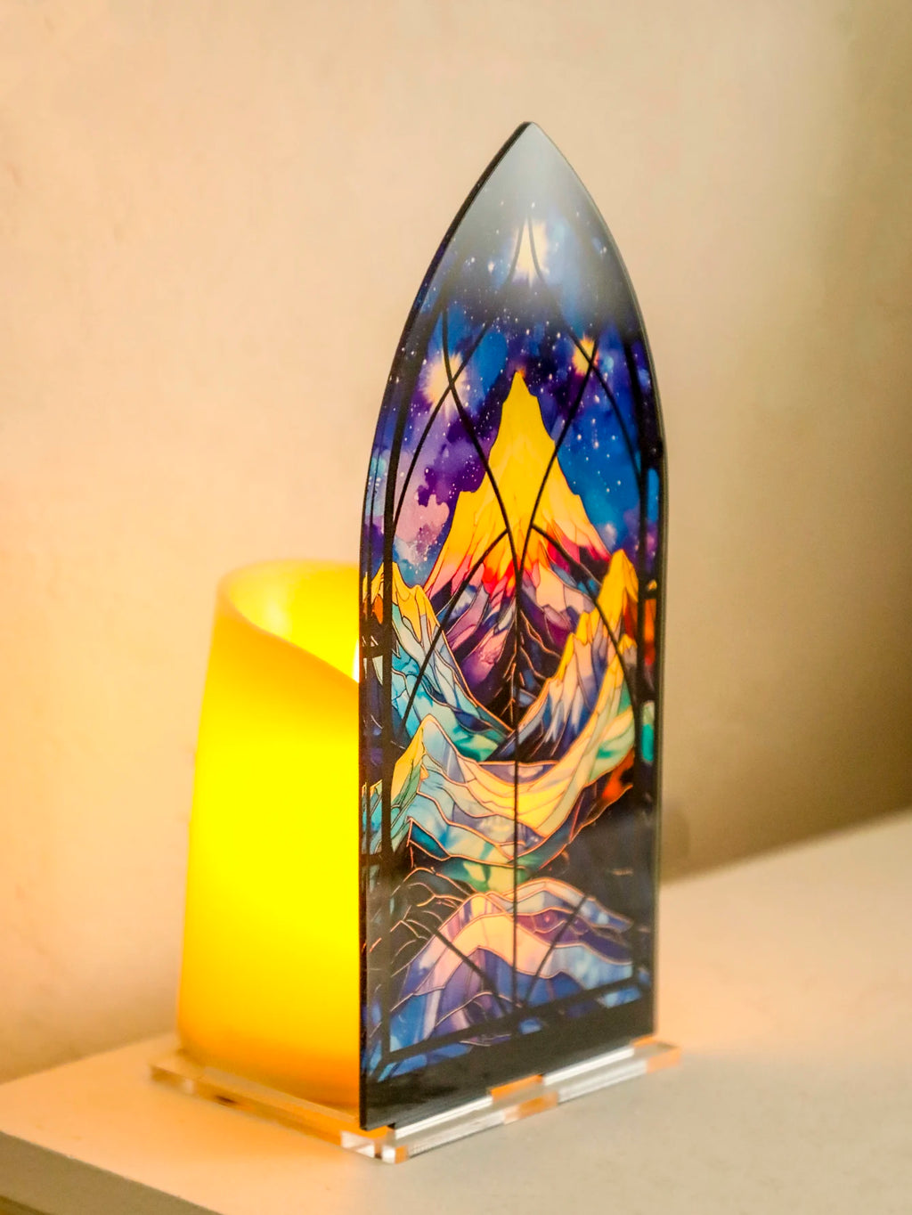 Bougeoir ornement gothique en acrylique
