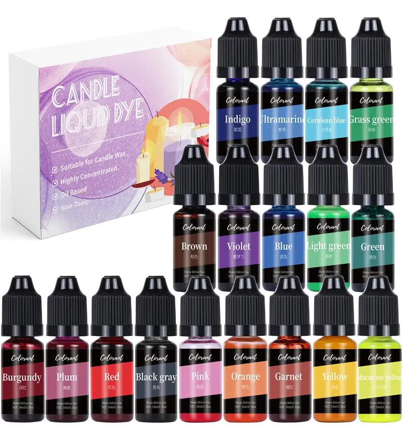 Lot de colorants pour bougies