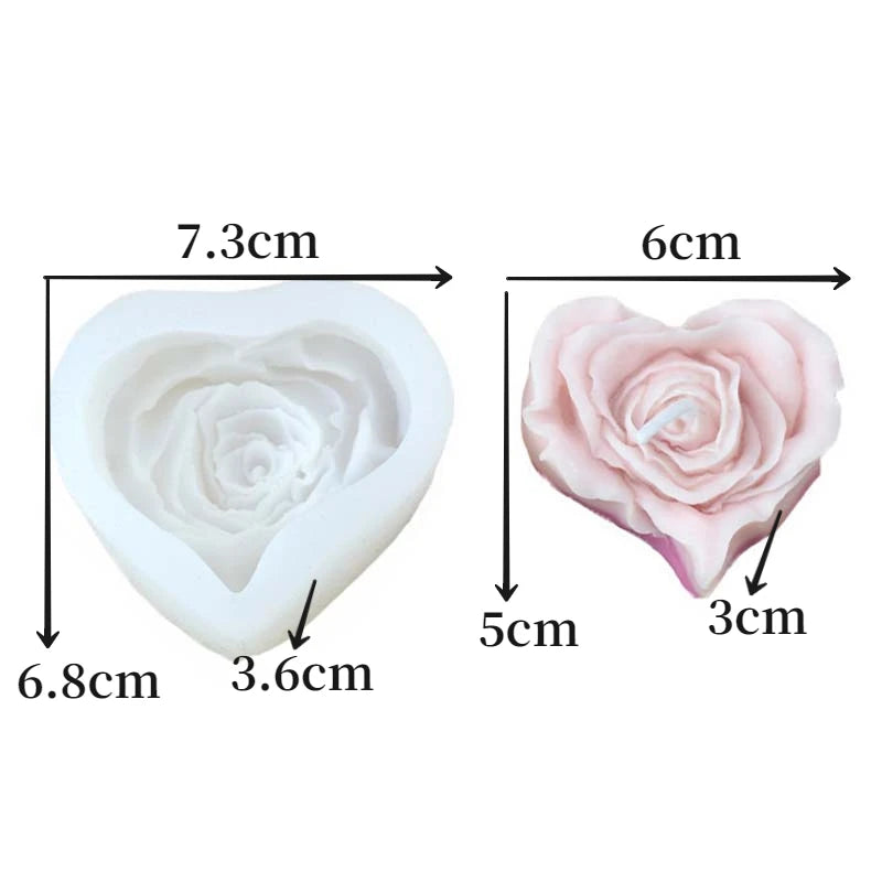 Moule en silicone pour bougie grande fleur
