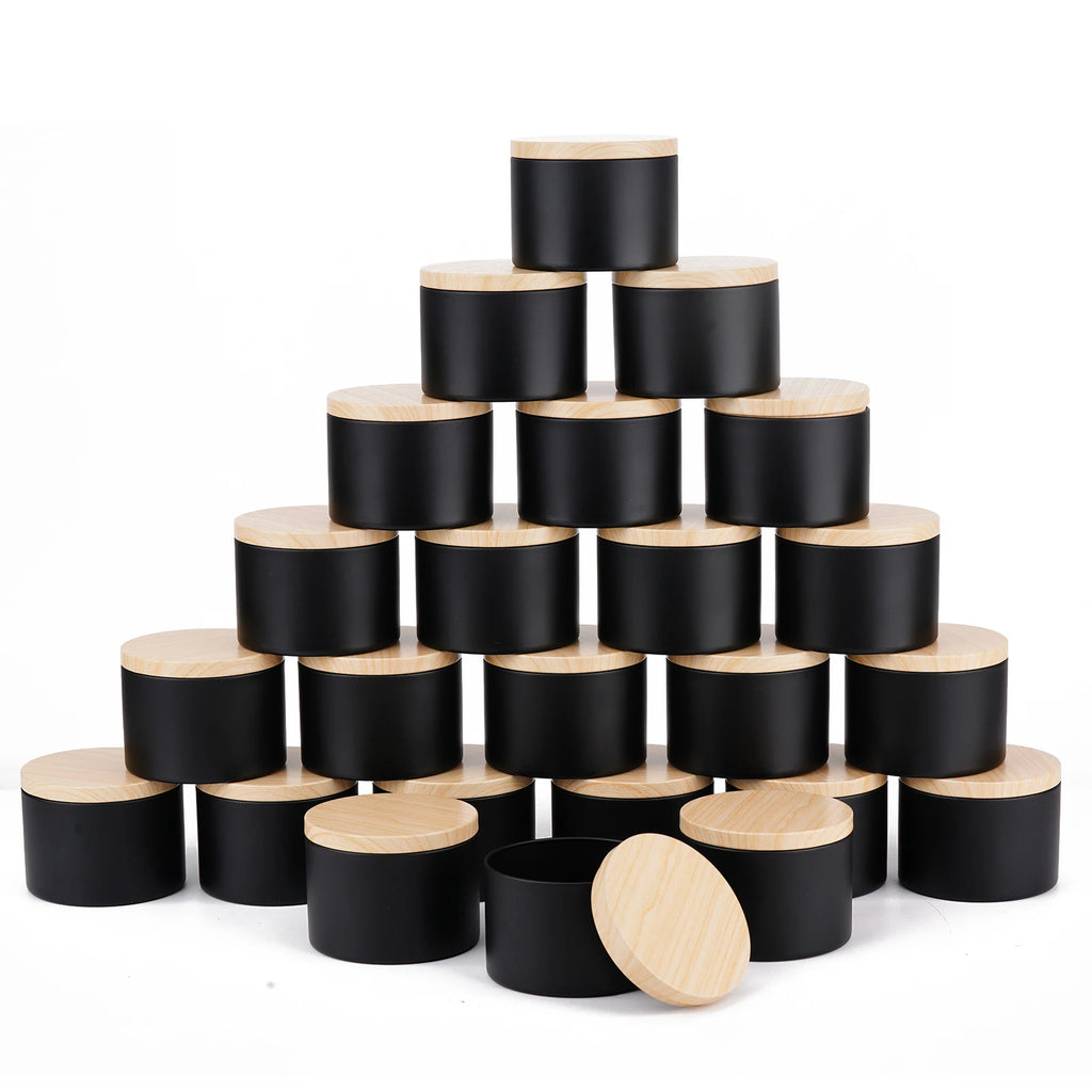 Lot de 24 boîtes à bougies en métal