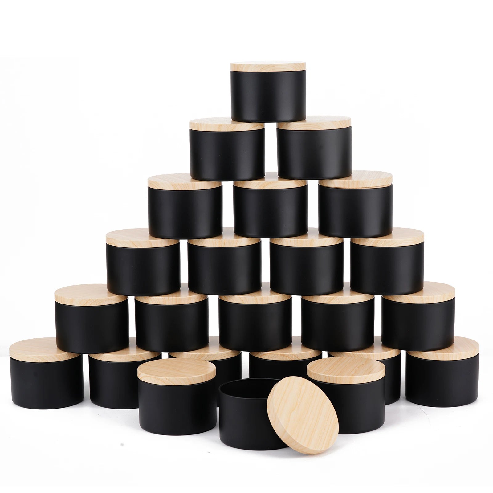 Lot de 24 boîtes à bougies en métal