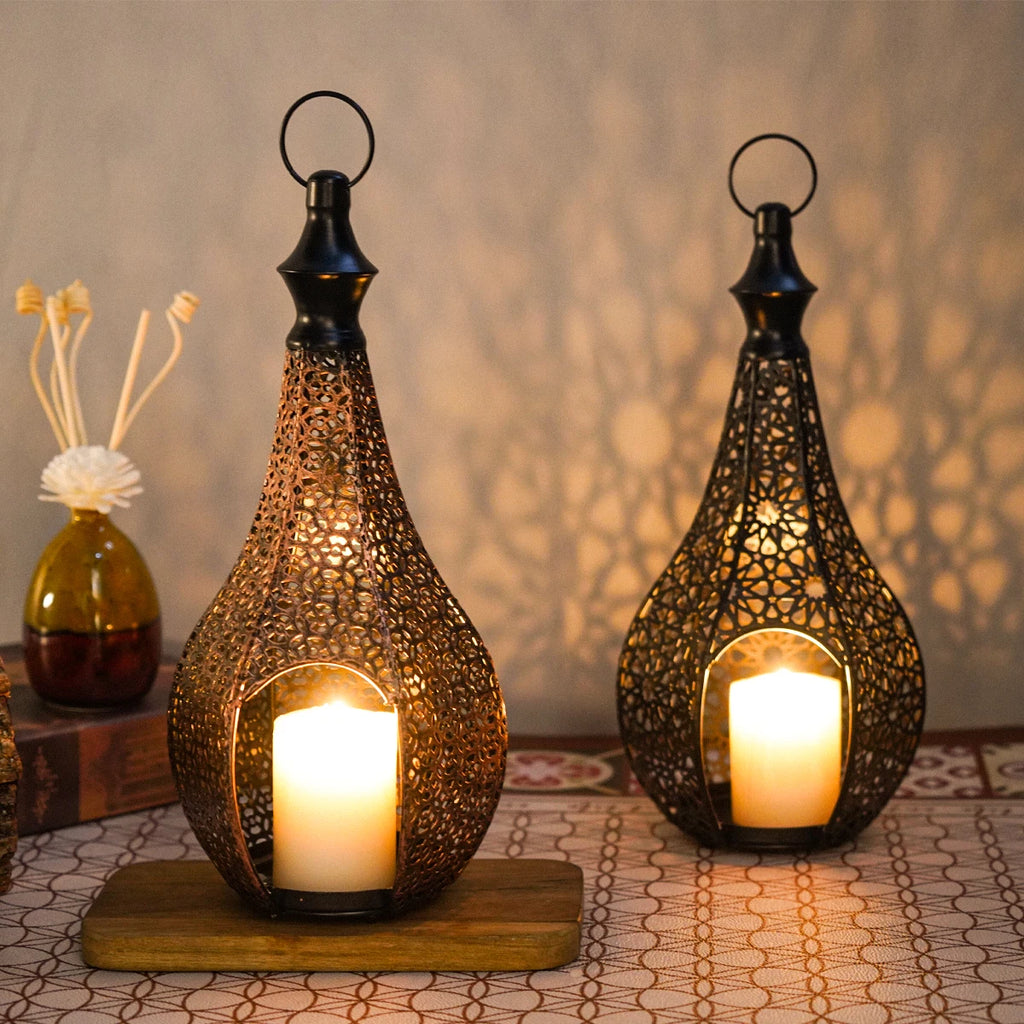 Lanterne en métal design arabe