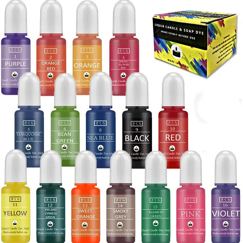 Lot de colorants pour bougies