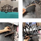 Porte bougie mural fleur de lotus en bois