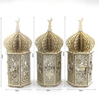 Lanterne LED en bois islamique Ramadan Eid