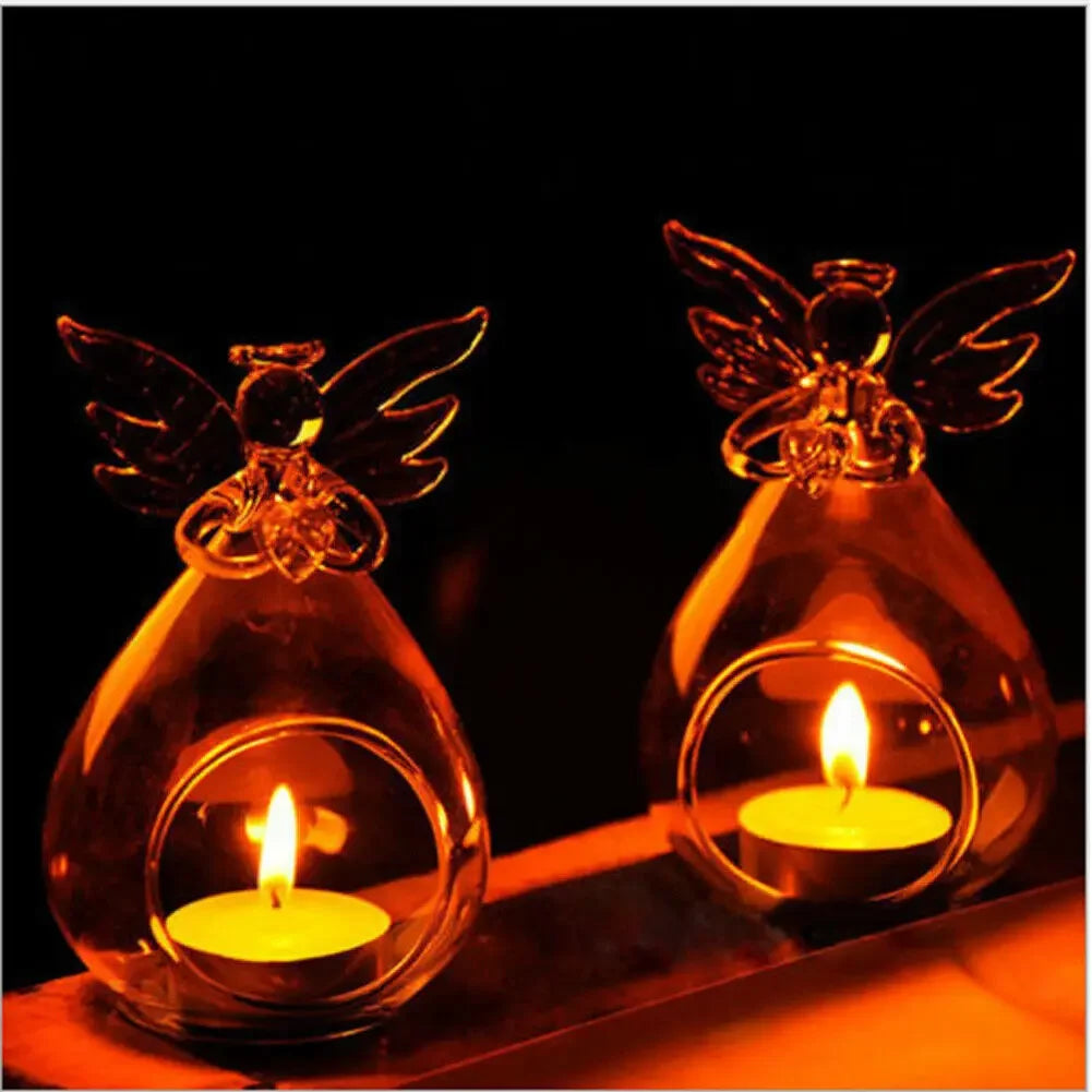 Photophore ange en verre
