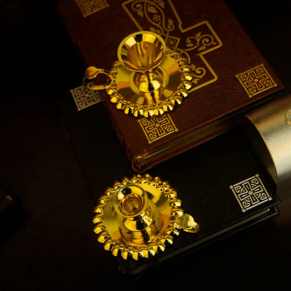 Bougeoir doré orthodoxe