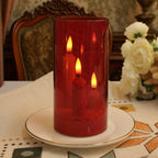 Photophore en verre avec bougies LED