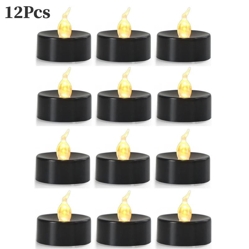 Lot de bougies LED design noir