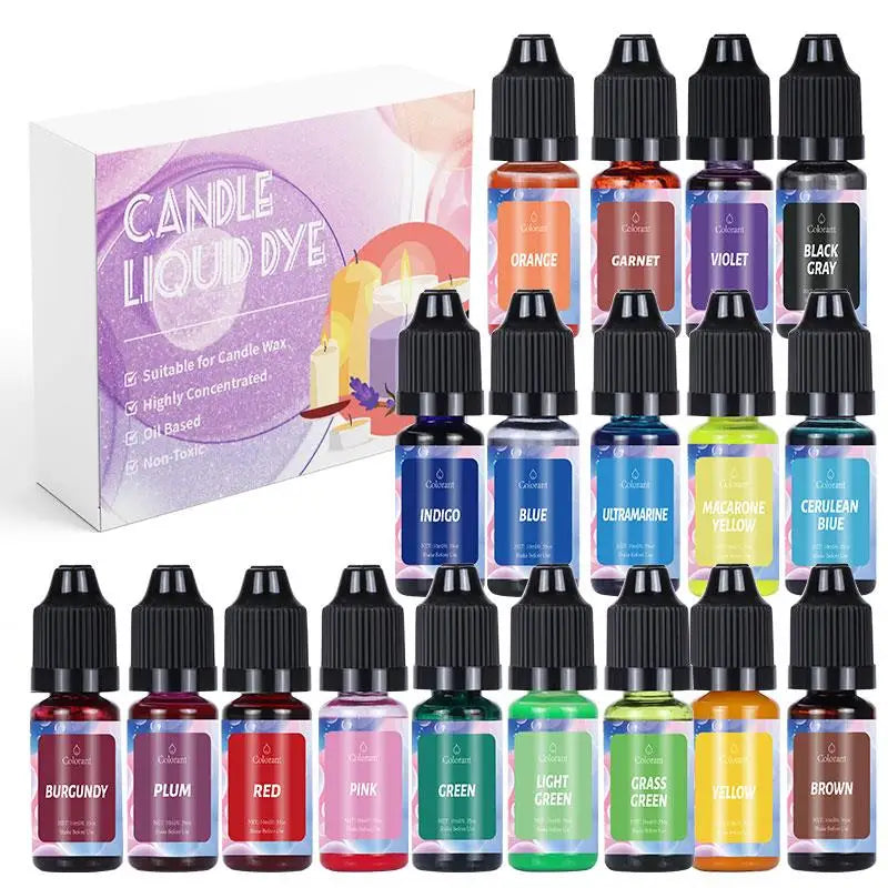 Lot de colorants pour bougies