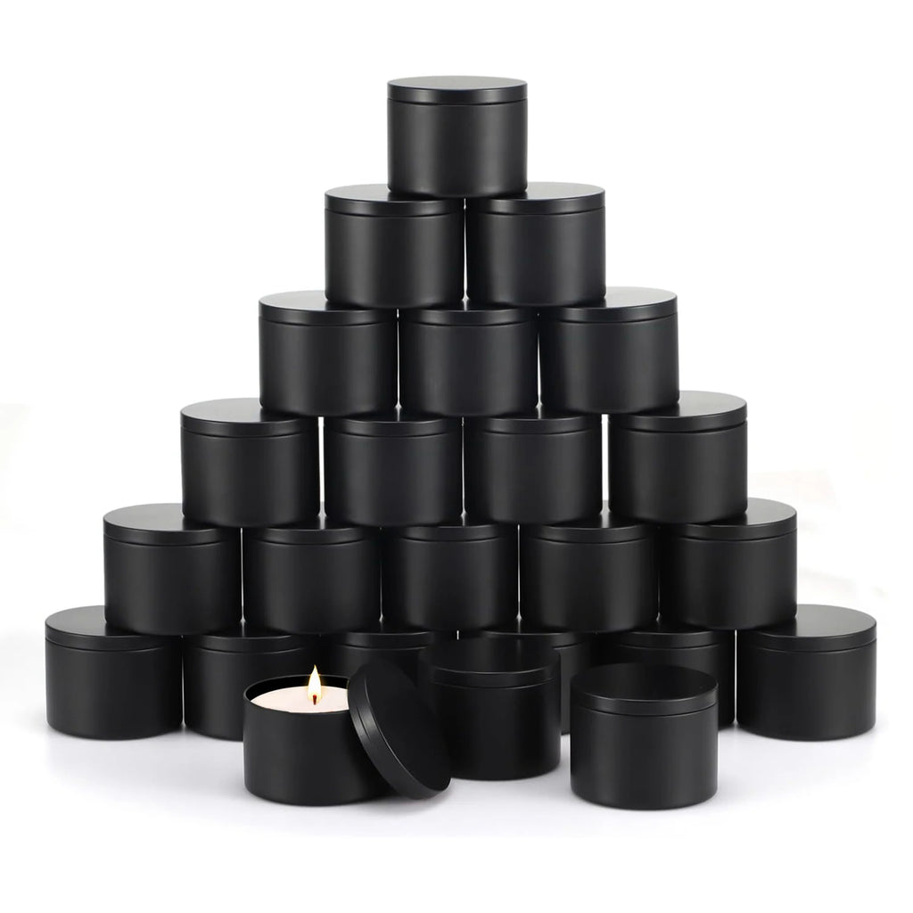 Lot de 24 boîtes à bougies en métal