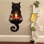 Porte bougie mural en bois