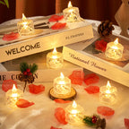 Lot de mini bougies LED en forme de cristaux