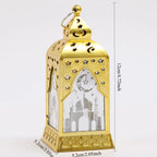 Mini lanterne LED lune islamique en métal