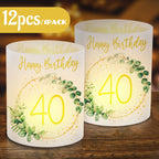 Lot d'étiquettes pour photophore anniversaire