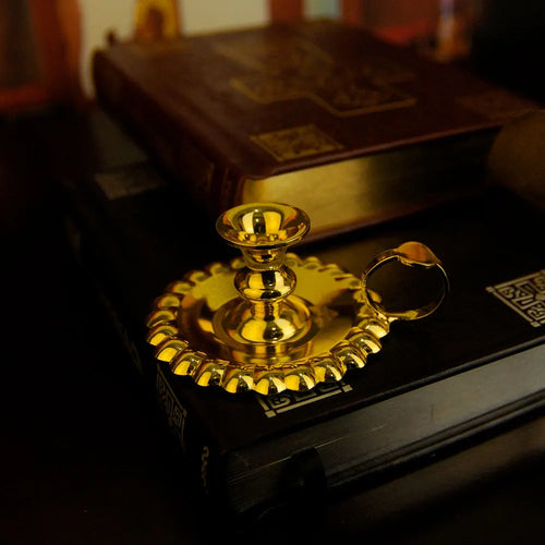 Bougeoir doré orthodoxe