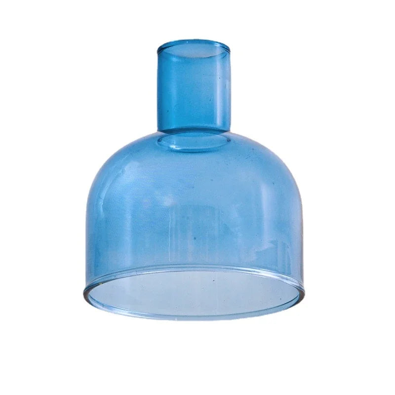 Photophore bougeoir en verre coloré épuré