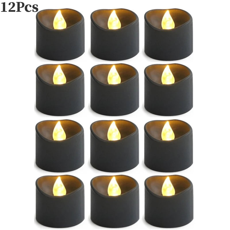 Lot de bougies LED design noir