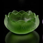 Photophore en verre coloré fleur de lotus