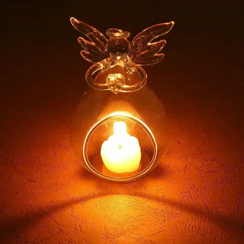 Photophore ange en verre