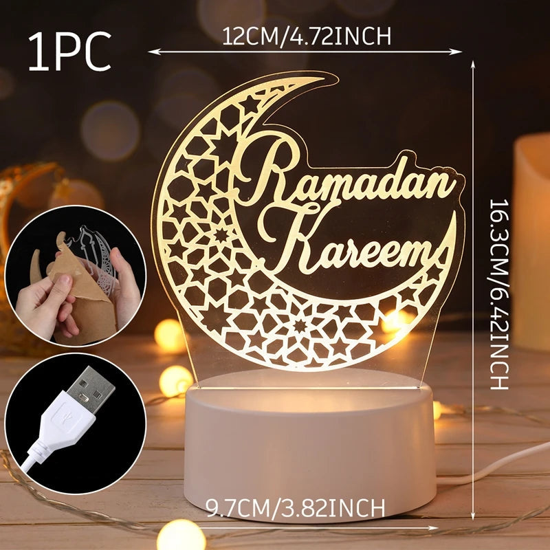 Photophore en métal lune calendrier Ramadan