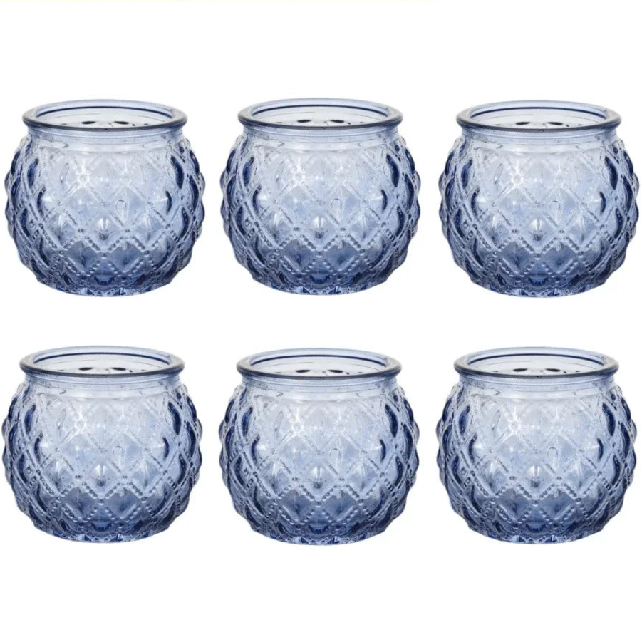 Lot de photophores en verre coloré