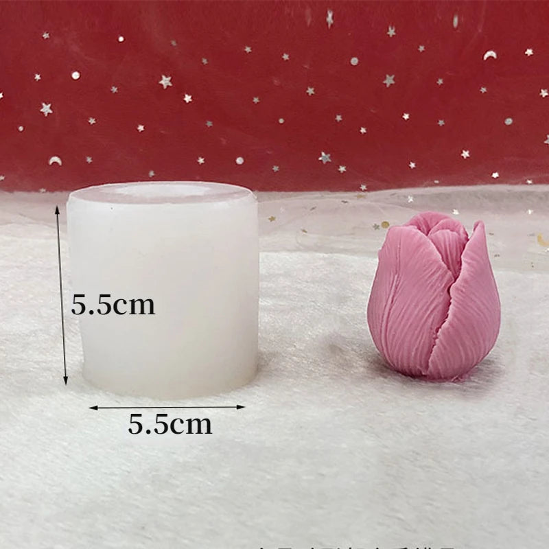 Moule en silicone pour bougie grande fleur