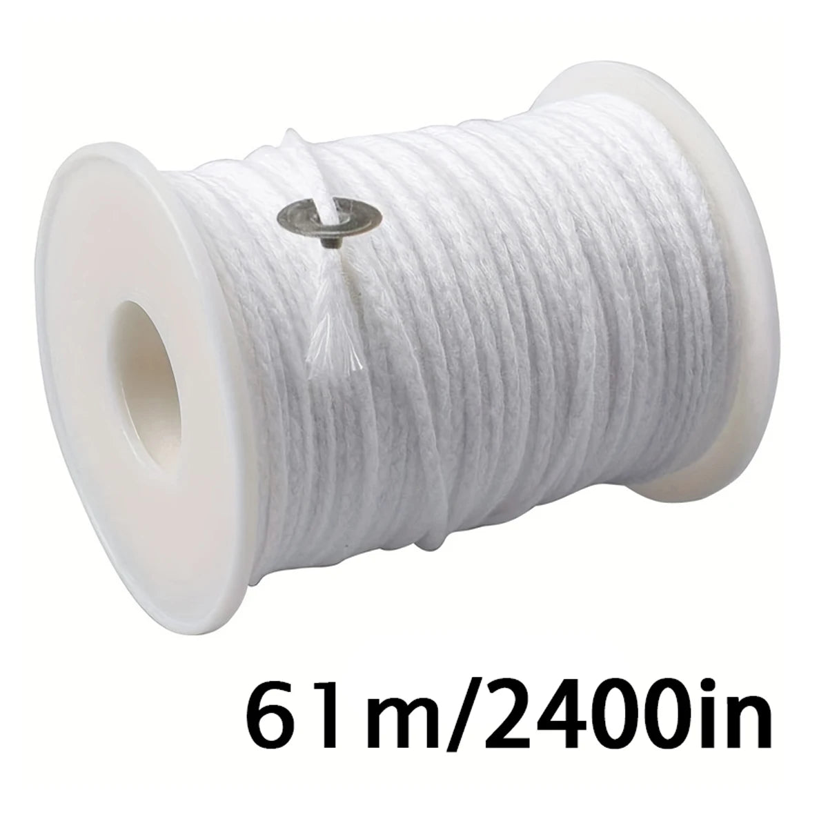 Lot de mèches de bougie en coton ciré avec support
