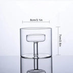 Photophore en verre cylindrique