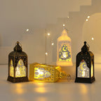 Mini lanterne LED lune islamique en métal