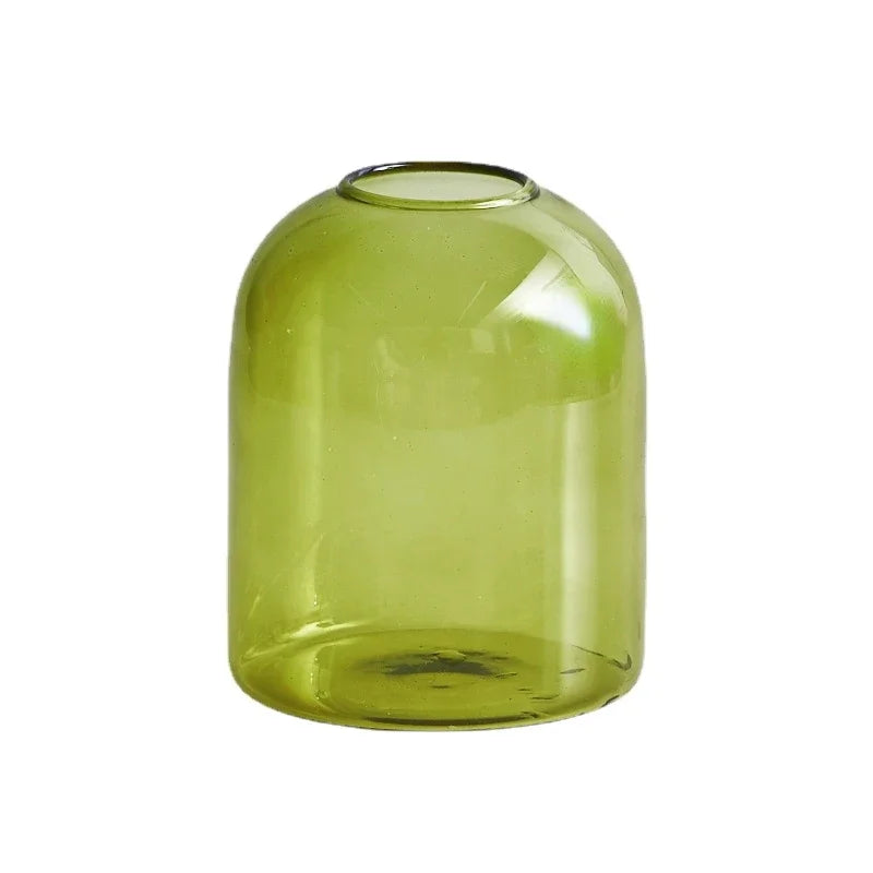 Photophore bougeoir en verre coloré épuré